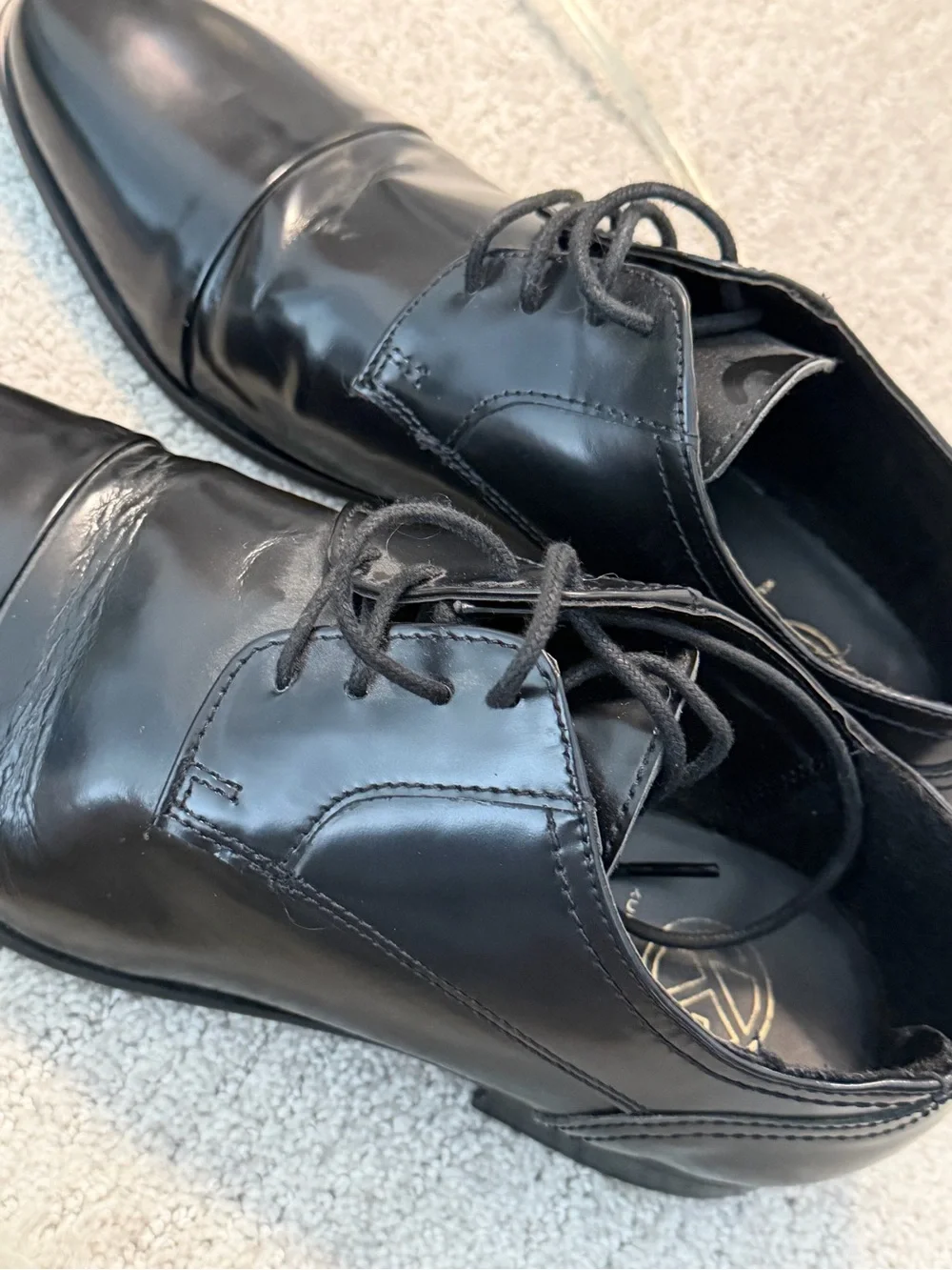 Kurt Gieger Black Men's Dress Oxfords sz 40 Mens US 7.5